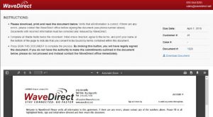 online contract - Wave Direct